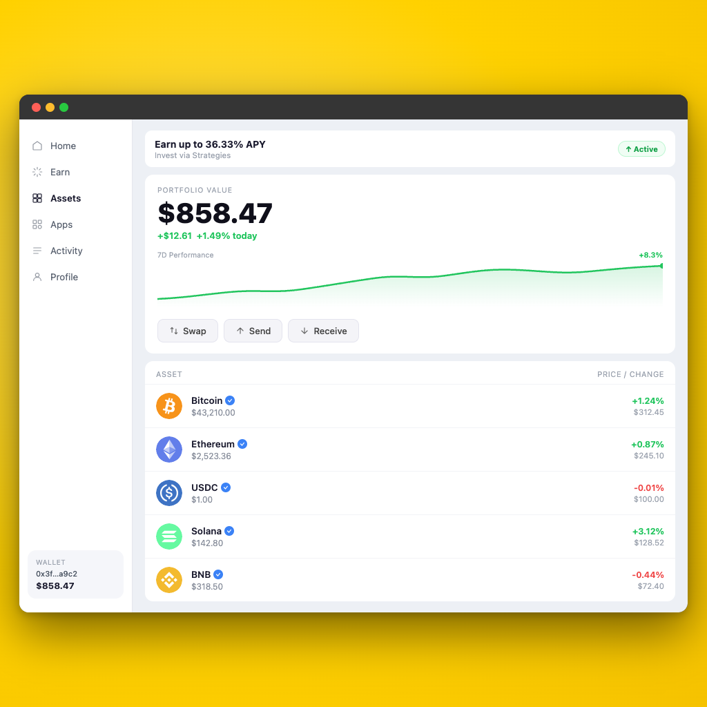 Burrito Wallet desktop interface